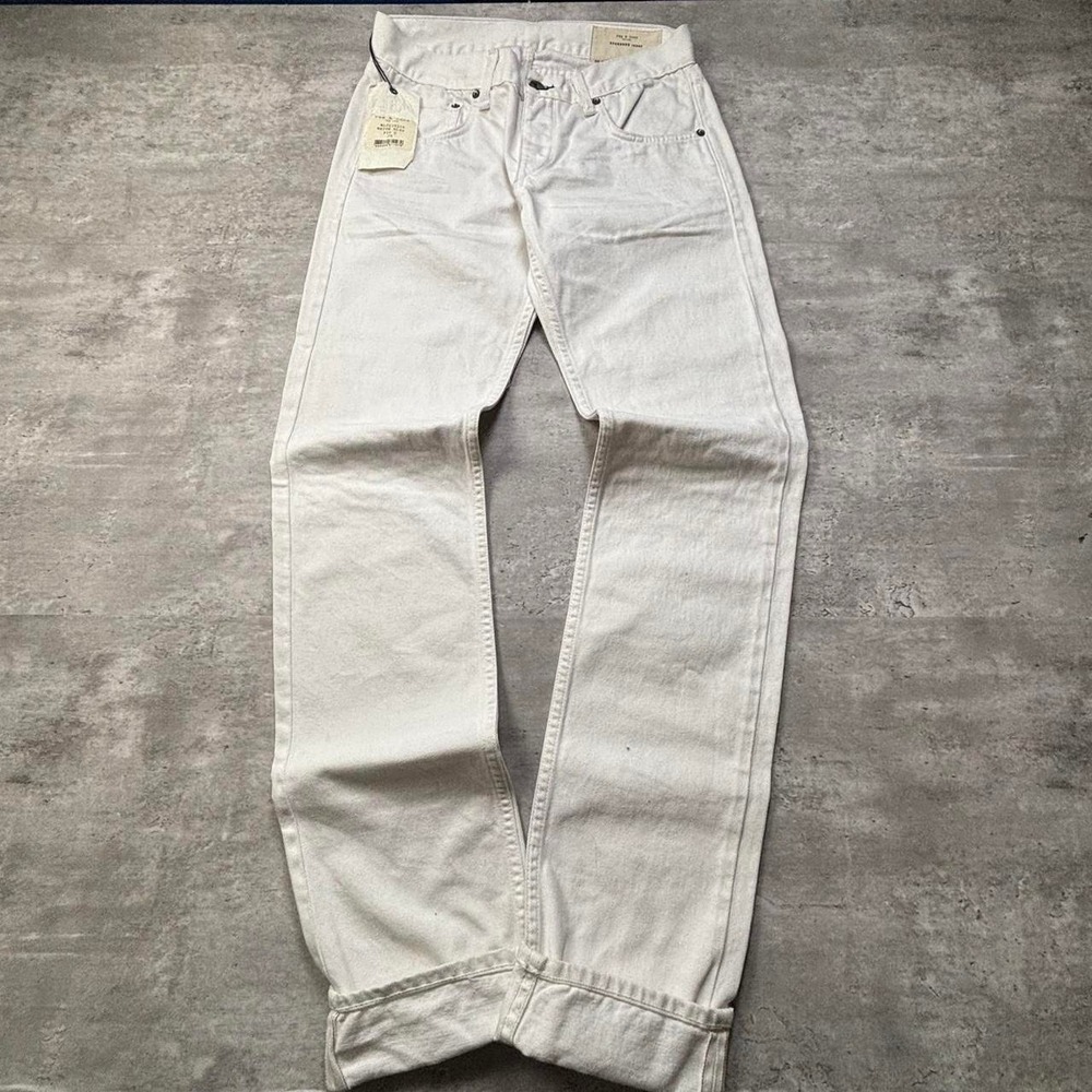 Rag & Bone Japanese Selvedge Denim Jeans Womens 29 White Slim Fit 2 J104